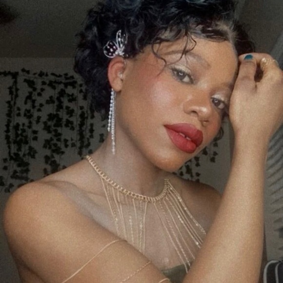 1pc Rhinestone Butterfly & Tassel Ear Wrap - Picture 4 of 7